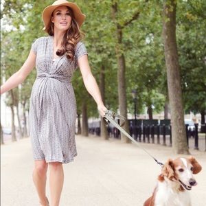 Seraphine Maternity Dress Knot Front Floral Print